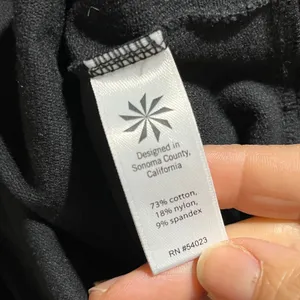 Athleta Women's Sentry‎ Tie Split Neck Long Sleeve Sweatshirt Black Size Small thumbnail 4