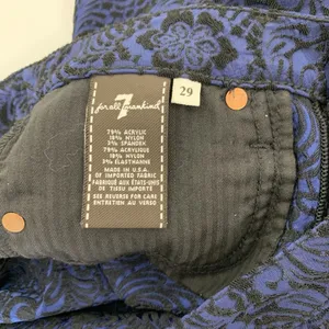 7 For All Mankind Jeans 29 Blue Black Floral Damask Skinny Stretch AU0150149A thumbnail 7