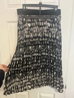 I.N. Studio black and white pleated midi skirt thumbnail 4