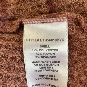 Buckle En Creme Striped Waffle Knit Peplum Top thumbnail 6
