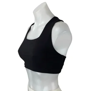 Free People Women's Black Sleeveless Racerback Sports Bra Crop Tank Top Size XS thumbnail 2