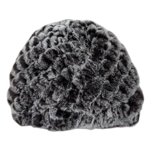 Unbranded Reversible Knit Beanie Faux Rabbit‎ Fur Hat in Chocolate Brown Cozy thumbnail 2
