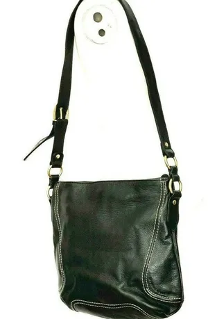 Stone Mountain Pebbled‎ Leather Adjustable Shoulder Black thumbnail 1