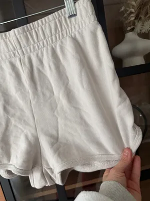 Aritzia wilfred sweat shorts heather cloud lounge cozy perfect fleece terry thumbnail 4
