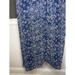 Lulus Dress Womens Medium Blue Paisley Slip Maxi Backless Strappy Sundress thumbnail 9