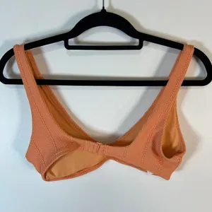Aerie Orange Textured Scoop Neck Bikini Top Size‎ Medium M Swimwear summer beach thumbnail 2