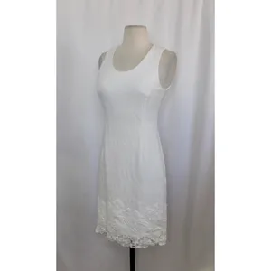 REBECCA TAYLOR Matelasse White Jacquard Lace Shift Dress Bridal Wedding Size 2 thumbnail 5