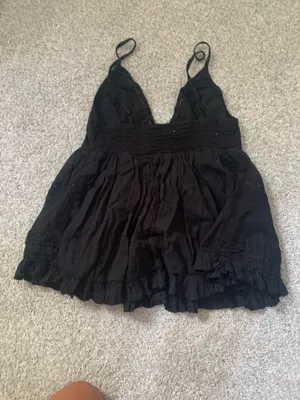 Marshalls black lace babydoll flowy top thumbnail 2