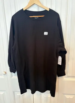 Time And Tru Black‎ Sweatshirt Dress Maternity Size Medium thumbnail 1