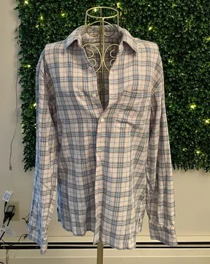 🛒Women’s Abercrombie & Fitch Plaid Button-Down Shirt - Blue & Pink thumbnail 1