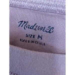 Madewell Women's Pink Crew Neck Long Sleeve Basic Sweater Sweatshirt Top Size M thumbnail 3