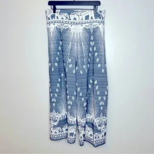 Women’s Elephant‎ Grey Wide Leg Slit Pants Size L/XL thumbnail 6