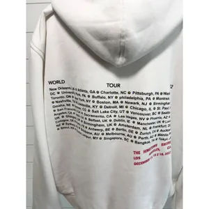 Billie Eilish Happier Than Ever World Tour 2022 Hoodie White Yellow Graphic XL thumbnail 5