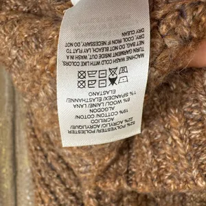 Lucky Brand Speckled Brown Wool Blend Chunky Button Cardigan Large NWT thumbnail 5