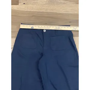 Haver + Blair Pants Size L Navy Wide Leg Tailored Flat Front Pocket Trousers thumbnail 3