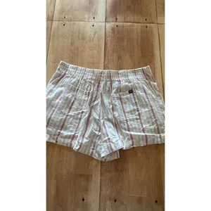 GAP‎ Womens XL Linen Blend Striped Shorts Pink Yellow Blue White Casual Summer thumbnail 5