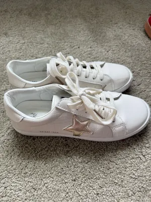 Vintage Havana White Sneakers with Gold Star thumbnail 5