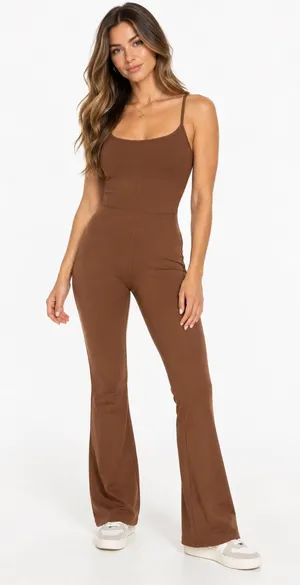 Aritzia Wilfred Scoop Neck Free Divinity Spaghetti Strap Flare Jumpsuit Size XS thumbnail 1