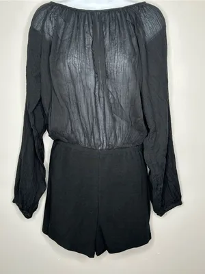 Free People Real Resort Romper in Black Size M thumbnail 3
