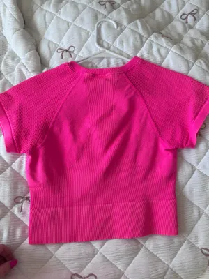 JoyLab hot pink crop seamless top  thumbnail 2