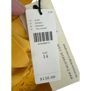 NWT Tracy Reese x Anthropologie Sunshine Eyelet Pencil Skirt Button‎ Front Sz 14 thumbnail 4