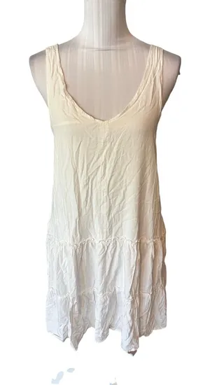 Splendid Collections White Tiered Summer Dress Size S thumbnail 1