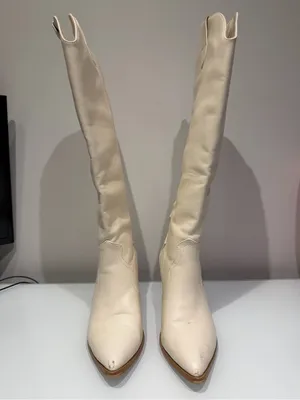 Billini Novena Tall Boots Off White Size 8 thumbnail 4