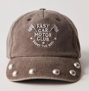 Free People + Understated Leather Stud It Baseball Hat Cap Chocolate Brown NWT thumbnail 1