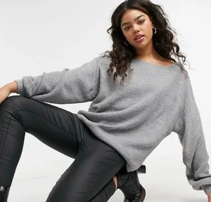 Style Cheat Grey Waffle Knit Sweater M Size M thumbnail 1