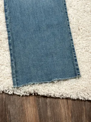 Onero Women’s Jeans Size 25 Wide Leg Raw Hem Medium Wash thumbnail 3
