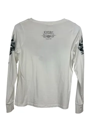 HARLEY-DAVIDSON Fargo ND Long Sleeve Graphic Tee White Women’s S thumbnail 4
