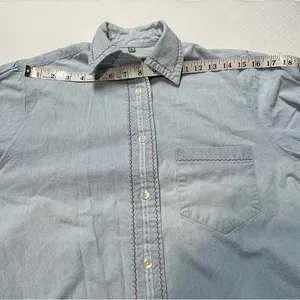 Ruff Hewn Embroidered Long Sleeve Denim Button Up women’s‎ size small thumbnail 8