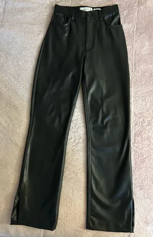 Abercrombie & Fitch Vegan Leather High Rise Pants thumbnail 2