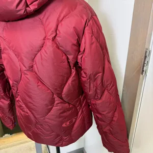 Salomon Women's Down Filled Quilted Winter Coat Jacket Faux Fur Trim Hood‎ Red M thumbnail 4