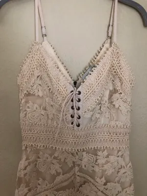 Dress Forum Cream Lace Rustic Formal Dress thumbnail 2