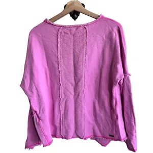 ALALA Revolve Cypher Distressed Sweatshirt Pink Pullover Small thumbnail 2