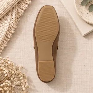A New Day Sammie Studded Ballet Flats Dark Taupe Memory Foam 7.5 NEW thumbnail 5