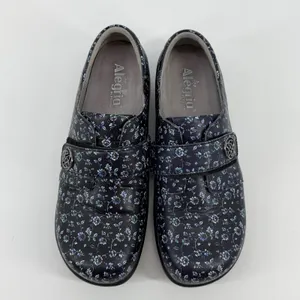 Alegria Floral Leather Comfort Shoes Hook Loop Strap Womens EU 41‎ thumbnail 2