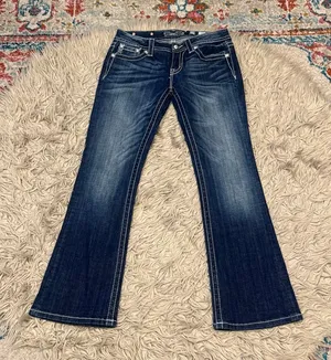 Miss Me Jeans – Size 29 – Bootcut with Embroidered Fleur-de-Lis Pockets thumbnail 1
