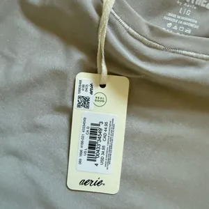 aerie Short Sleeve Tee in Light Taupe thumbnail 4