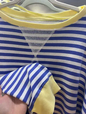 Free People Classic Stripped Oversized Crewneck thumbnail 5