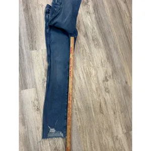 Good‎ American High Rise Straight Leg Blue Jeans Raw Hem Women's Size 2/26 thumbnail 7
