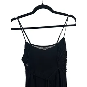 Flora Black Lace Bodice Slip Dress Witchy Whimsigoth Dark Romantic Womens Medium thumbnail 11