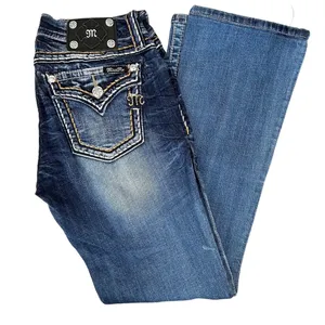 Miss Me Signature Boot Cut Flap Pocket Jeans Sz 28 thumbnail 9