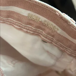 American Eagle Pink‎ Striped Denim Mom Short shorts cotton comfortable jeans 18 thumbnail 7