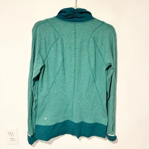 Lululemon Runderful 1/2 Zip Mini Check Pique Hunter Green Heathered Athletic 10 thumbnail 5