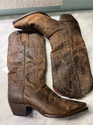 Dan Post Red-Brown Leather Cowboy Boot Interior thumbnail 5