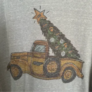 Gray Holiday Sweatshirt with Vintage Tennessee Volunteers Truck Design thumbnail 2