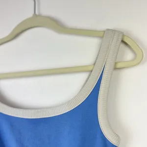 Madewell Terry Ribbed Bralette Crop Top Blue Athleisure Active Casual XS NWT thumbnail 7