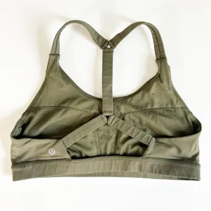 Lululemon Womens Active Luxtreme Pack It In Sports Bra Size 12 Fatigue‎ Green thumbnail 7